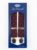 La Ducale bretelle  taglie forti uomo colore  fantasia bordeaux 939/GL 014