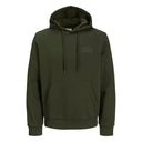 Jack & Jones felpa felpata con cappuccio taglie forti uomo colore verdone 12163777