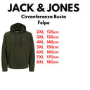 Jack & Jones felpa felpata con cappuccio taglie forti uomo colore verdone 12163777