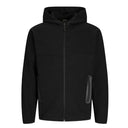 Jack & Jones felpa zip intera con cappuccio taglie forti uomo colore nero 12263091