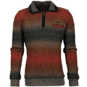 Montecarlo maglione mezza zip  taglie forti uomo colore fantasia rosso 16305/425