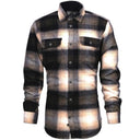 Montecarlo camicia in pannetto taglie forti uomo colore verde/sabbia 243/17034
