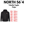 North 56°4 felpa con cappuccio zip intera taglie forti uomo colore avio 03141B