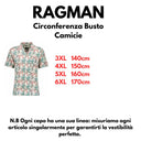 Ragman camicia mezza manica misto lino taglie forti uomo colore burro fantasia 12239/254