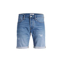 Jack & Jones bermuda con strappi taglie forti uomo colore jeans 12253030