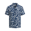 Jack & Jones camicia mezza manica in cotone taglie forti uomo colore blu 12296331