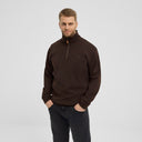 North 56°4 felpa mezza zip taglie forti uomo colore marrone 43117/0733