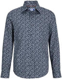Jack & Jones camicia  manica lunga taglie forti uomo colore fantasia blu 12275361