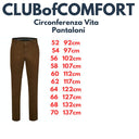 Club of Comfort pantalone tasca alla francese taglie forti uomo colore marrone Garvey 6421/14
