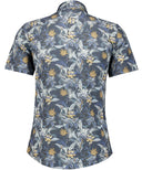 Ragman camicia mezza manica taglie forti uomo colore blu fantasia 5423190/900