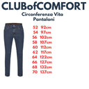 Club of Comfort pantalone modello jeans termico cinque tasche taglie forti uomo colore blu  Henry 6822/43