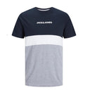 Jack & Jones maglia girocollo mezza manica taglie forti uomo colore blu 12243653