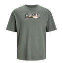 Jack & Jones maglia mezza manica taglie forti uomo colore verde 12257369