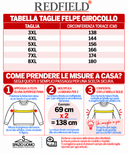 Redfield felpa girocollo garzato di cotone taglie forti uomo colore blu RF-22611304-189