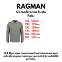 Ragman polo no stiro manica lunga taglie forti uomo colore grigio scuro 540291/847
