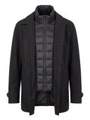 North Latitude cappotto tre quarti tessuto tecnico taglie forti uomo colore nero 53157
