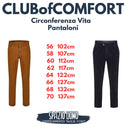 Club of Comfort pantaloni taglie forti uomo colore blu Garvey 7513/42
