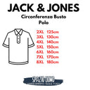 Jack & Jones polo mezza manica taglie forti uomo colore bianco fantasia 12278554