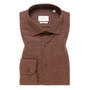 Eterna camicia manica lunga  taglie forti uomo colore ruggine 1160/83/F170