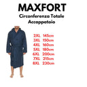 Maxfort accappatoio in microfibra taglie forti uomo Rs Fibra 088