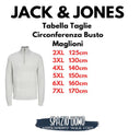 Jack & Jones maglione mezza zip taglie forti uomo colore grigio chiaro 12265749