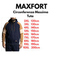 Maxfort tuta cotone felpato taglie forti uomo colore blu/beige Lavaredo100