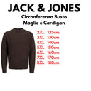 Jack & Jones maglione misto lana girocollo taglie forti uomo colore marrone 12222486