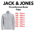 Jack & Jones felpa zip intera taglie forti uomo colore grigio 12253745