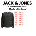 Jack & Jones maglia girocollo cotone taglie forti uomo colore grigio scuro melange 12163781