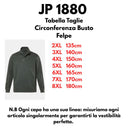 JP 1880 felpa 100% cotone mezza zip taglie forti uomo colore verde 846117