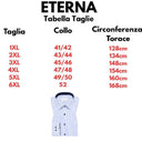 Eterna camicia manica lunga  taglie forti uomo colore rigato azzurro 8992/12/E15P