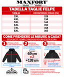 Maxfort felpa zip intera cotone felpato con cappuccio taglie forti uomo colore nero E2929999