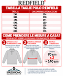 Redfield polo manica lunga taglie forti uomo colore blu RF-22612102-LS-547