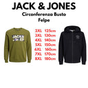 Jack & Jones felpa zip intera con cappuccio taglie forti uomo colore verde scuro 12248197