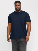 Jack & Jones maglia mezza manica taglie forti uomo colore blu navy 12158482