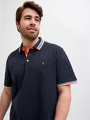Jack & Jones polo mezza manica taglie forti uomo colore blu scuro 12143859