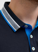 Jack & Jones polo mezza manica taglie forti uomo colore blu 12143859