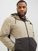 Jack & Jones giacchino con cappuccio taglie forti uomo colore beige 12243517