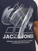 Jack & Jones maglia mezza manica taglie forti uomo colore blu scuro 12257370