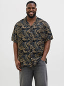 Jack & Jones camicia mezza manica taglie forti uomo colore fantasia nero 12269096