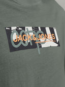 Jack & Jones maglia mezza manica taglie forti uomo colore verde 12257369