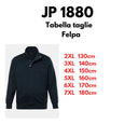 JP 1880 felpa cotone garzato taglie forti uomo colore blu 835863/130