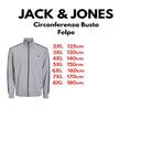 Jack & Jones felpa zip intera  taglie forti uomo colore grigio 12222457