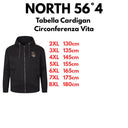 North 56°4 felpa zip intera con cappuccio taglie forti uomo colore nero 23129B