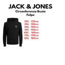 Jack & Jones felpa con cappuccio taglie forti uomo colore nero 12205288