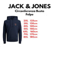 Jack & Jones felpa con cappuccio taglie forti uomo colore blu 12205288