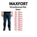 Maxfort jeans 5 tasche taglie forti uomo colore blu denim E2305-4093