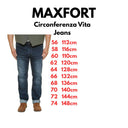 Maxfort jeans 5 tasche taglie forti uomo colore blu denim 2491