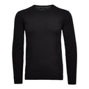 Ragman maglia girocollo in misto Cashmere taglie forti uomo colore nero 742480/009