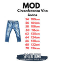 Mod jeans con strappi taglie forti uomo colore blu GPE 325